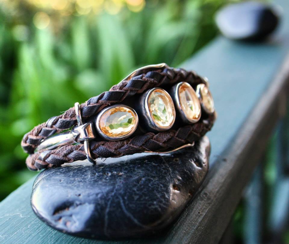 Sterling silver and gemstone bracelets and bangles by Kovarskis Collection, hand-forged in Adelaide Hills